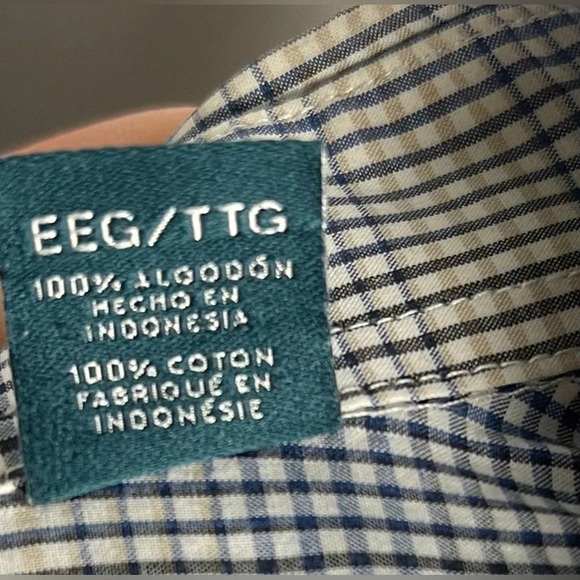 Perry Ellis Button Down Men’s Big and Tall Size XXL 100% Cotton Plaid - Picture 5 of 5